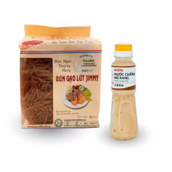 Combo healthy: Bún gạo lứt Jimmy 250g và nước chấm mè rang Kewpie 180ml