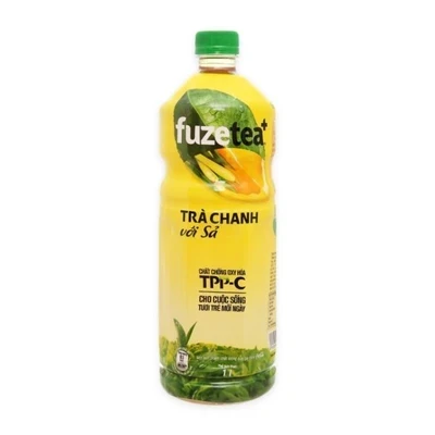 Trà đào và hạt chia Fuze Tea chai 450ml