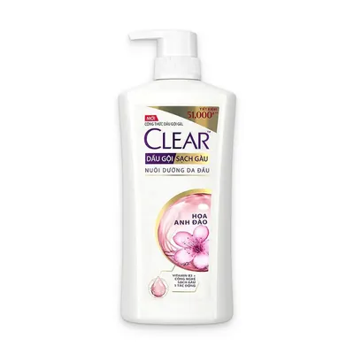 Dầu gội sạch gàu hương hoa anh đào Clear chai 630g