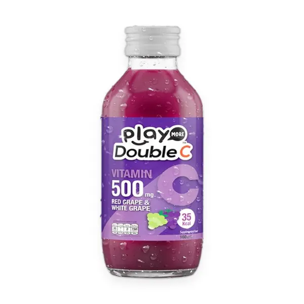 Nước giải khát PlayMore Double C vị nho đỏ và nho trắng chai 160ml