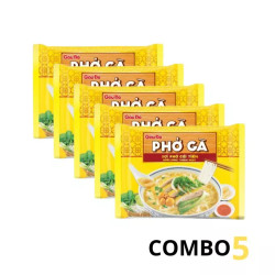 Combo 5 gói phở ăn liền vị gà Gấu Đỏ gói 65g (5 Gói)