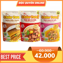 Combo 3 cháo tươi Cây Thị khác vị: Cháo thịt heo, thịt bò và lươn đậu xanh 240g x 3