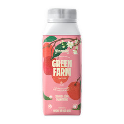 Sữa chua uống Green Farm Vinamilk Hương Vải Hoa Nhài hộp 200ml (1 Hộp)