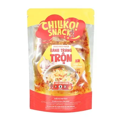 Bánh tráng trộn sa tế tỏi Chillko gói 50g