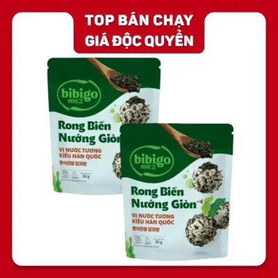 Combo 2 gói rong biển nướng giòn vị nước tương Bibigo 30g
