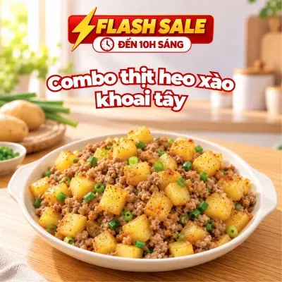Combo thịt băm xào khoai tây