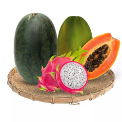 Set trái cây vị ngọt nhiệt đới: dưa hấu + thanh long + đu đủ (1 Combo)