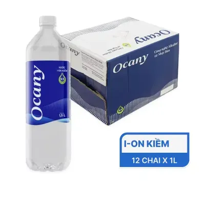 Thùng 12 chai nước uống ion kiềm Ocany 1.5L
