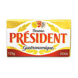 Bơ lạt 82% béo President khối 125g (1 cái)