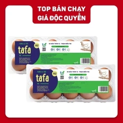 Combo 2 hộp trứng gà sạch Pro 65g ± 2g Tafa 10 quả