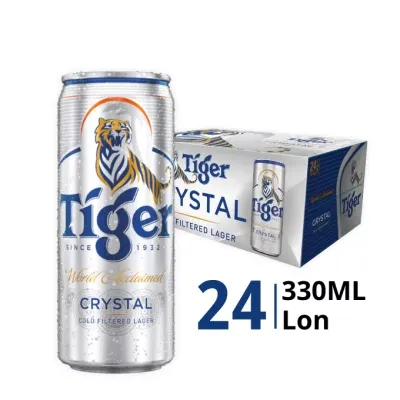 Thùng 24 lon bia Tiger crystal 4.2% 330ml