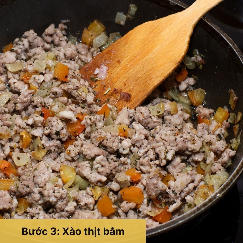 Xào thịt bằm