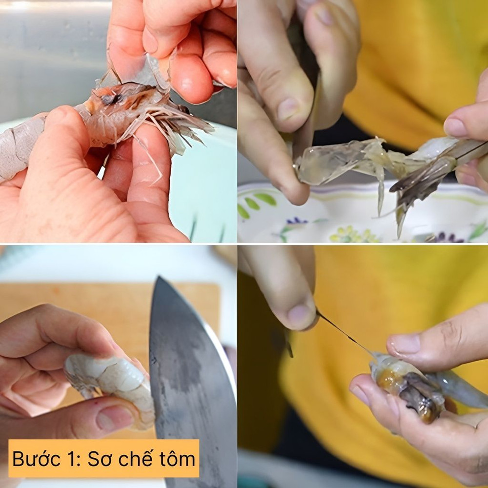 sơ chế tôm