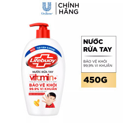Nước rửa tay bảo vệ vượt trội Lifebuoy chai 450g
