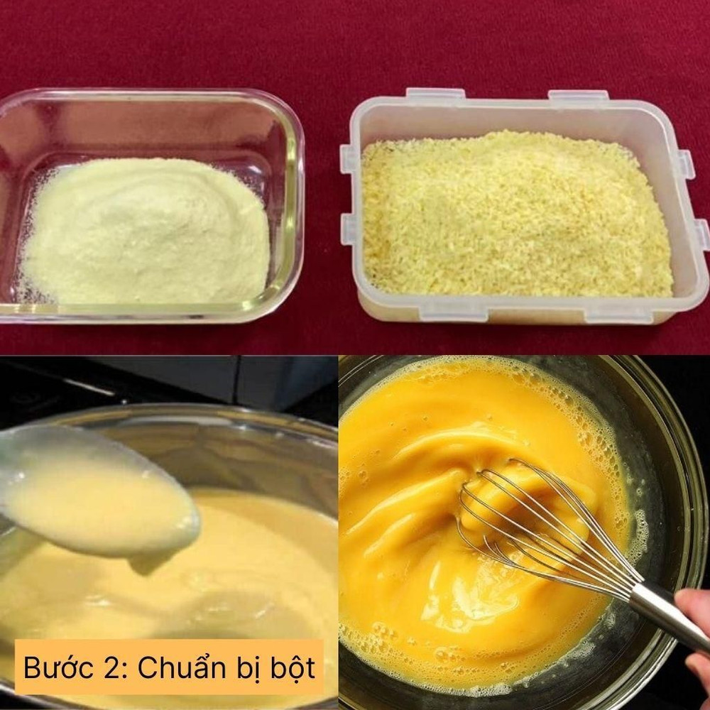 chuẩn bị bột
