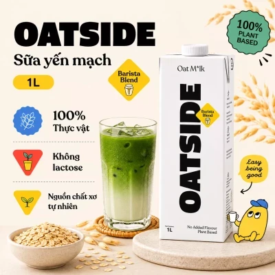 Sữa yến mạch đậm đà Oatside hộp 1L