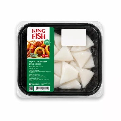 Mực cắt khoanh rã đông King Fish vỉ 250g
