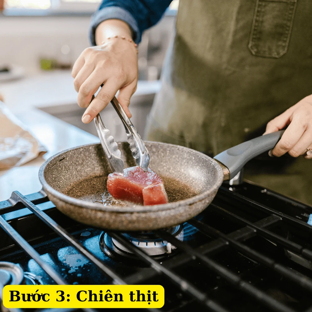 buoc 3 chien thit