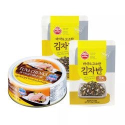 Combo cá ngừ xắt khúc ngâm dầu thực vật Seacrown 140g và 2 rong biển trộn cơm cháy tỏi 30g x 2