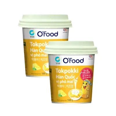 Combo 2 ly bánh gạo Hàn Quốc vị phô mai không cay O'Food 105g