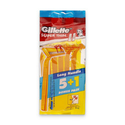 Dao cạo super thin cán vàng Gillette gói 5 cây tặng 1 cây (1 Cái)