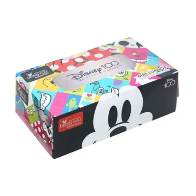 Khăn giấy lụa rút BST Disney Bless You hộp 100 tờ