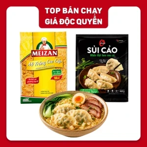 Combo sủi cảo và mì trứng