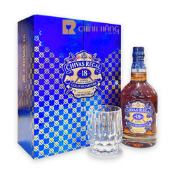 Bộ sản phẩm rượu Whisky Regal 18yrs Chivas hộp 700ml & ly