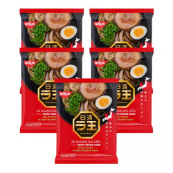 Combo 5 mì ramen hương vị nước tương Nhật Nissin gói 97g (5 Gói)