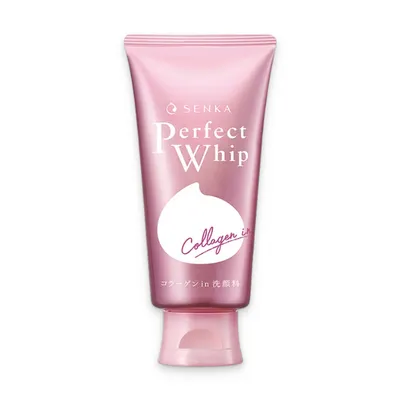 Sữa rửa mặt Senka Perfect Whip tạo bọt bổ sung Collagen tuýp 120g