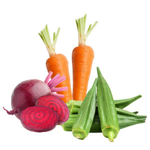 Combo cà rốt, củ dền, đậu bắp