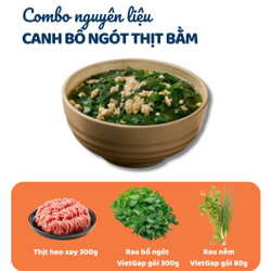 Combo Canh bồ ngót thịt bằm