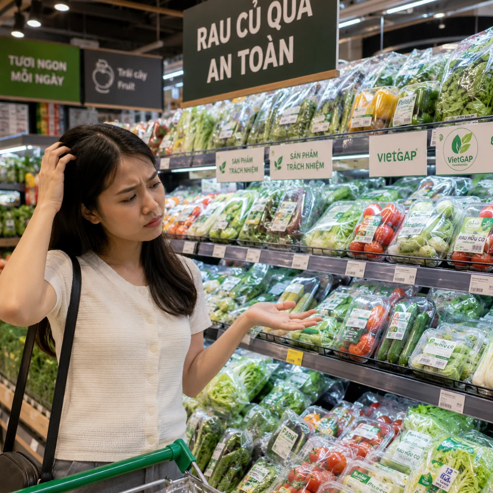 Cách nhận diện sản phẩm Tick Xanh tại Kingfoodmart để tránh nhầm lẫn giữa hàng trăm sản phẩm trên kệ. (Nguồn: Internet)