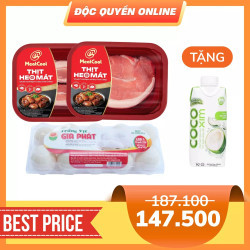 Combo món Tết: thịt kho hột vịt (1 khay ba rọi, 1 khay thịt đùi, 10 quả trứng vịt)