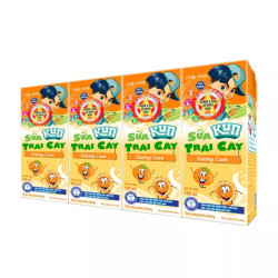 Sữa trái cây hương cam Kun 180ml (4 Hộp)