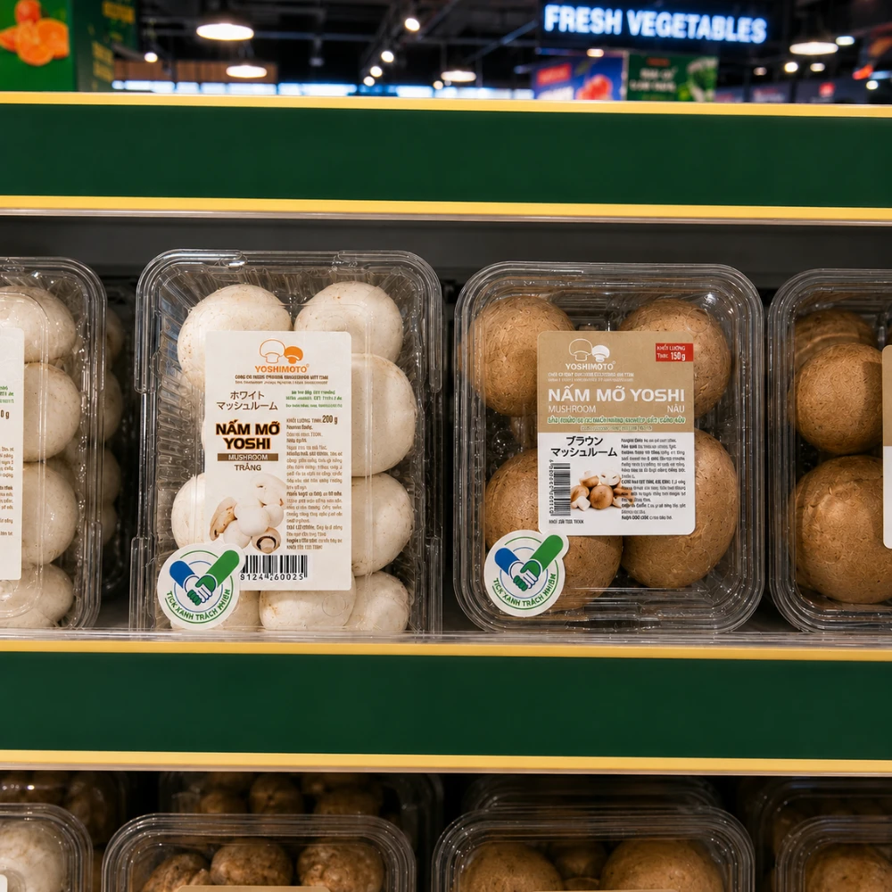 Dễ dàng tìm mua nấm Yoshimoto chuẩn Tick Xanh tại hệ thống Kingfoodmart.