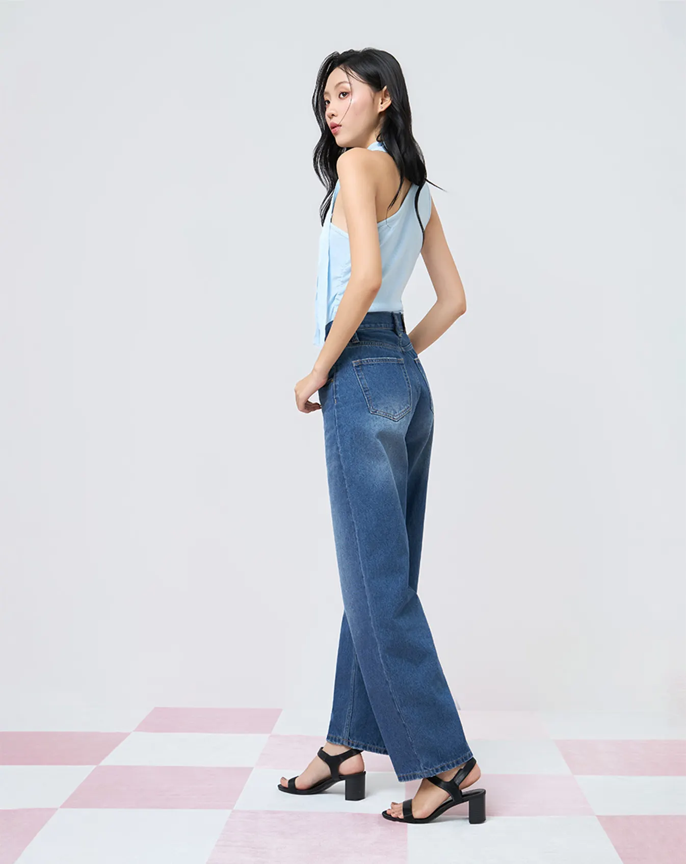 Quần jeans form barrel lưng vừa - Image 4