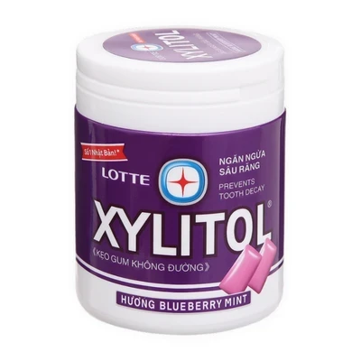 Kẹo gum Blueberry Lotte Xylitol hũ 130.5g