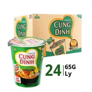 Thùng 24 gói mì tôm chua cay Cung Đình 65g