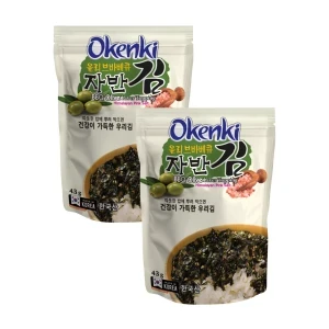 Combo 2 gói rong biển trộn cơm oliu BBQ Okenki 43g