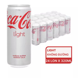 Thùng nước ngọt Light CocaCola 320ml (24 lon)