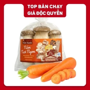 Combo nấm đùi gà 250g và cà rốt Đà Lạt VietGAP 300g