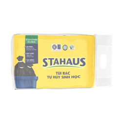 Túi rác tự huỷ sinh học 55x65cm màu đen Stahaus 3 cuộn 1kg (1 Lốc)
