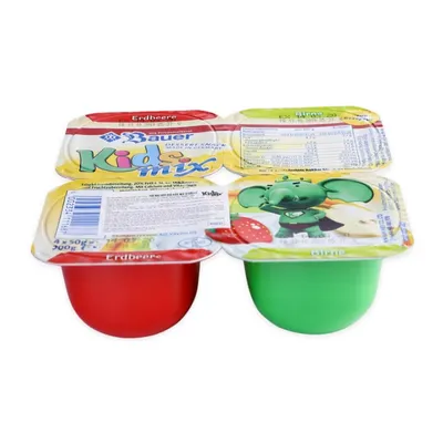 Lốc 4 hộp phô mai Kids Mix vị dâu lê 50g