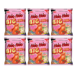 Combo 6 gói Mì Hảo Hảo big 100g tôm chua cay 100g (6 gói)