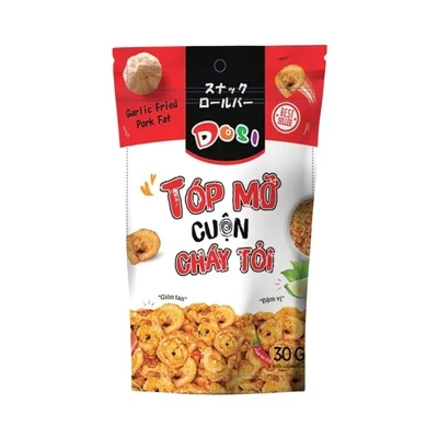 Tóp mỡ cuộn cháy tỏi Dosi gói 30g