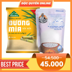 Combo đường mía thiên nhiên Biên Hòa 1kg và Muối hầm lò Ông Chà Và 225g