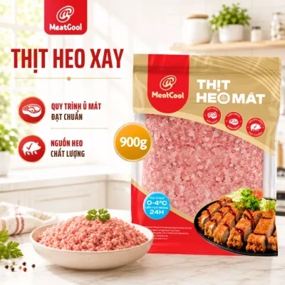 Thịt heo xay Meatcool túi 900g