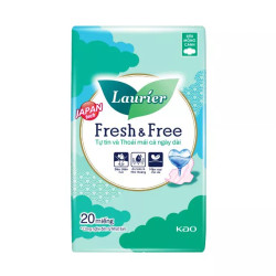 Băng vệ sinh siêu mỏng cánh Fresh&Free 22cm Laurier gói 20 miếng