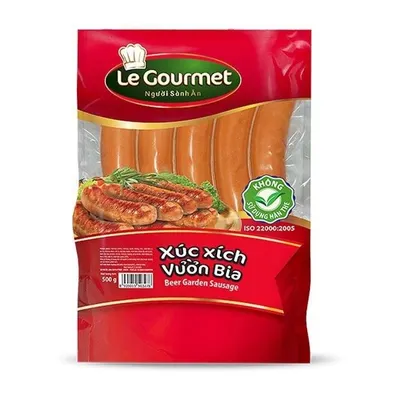 Xúc xích vườn bia 10cm Le Gourmet gói 500g